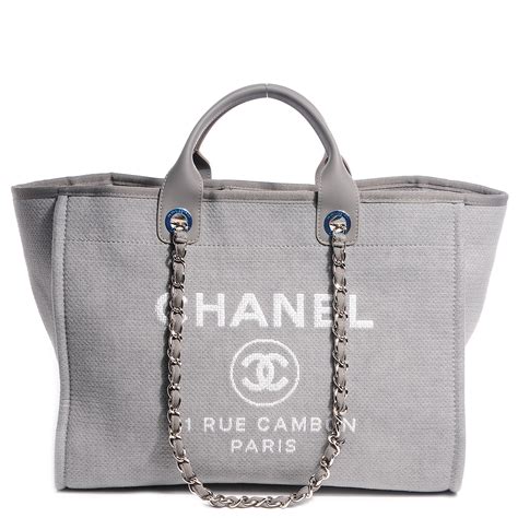 chanel grey tote